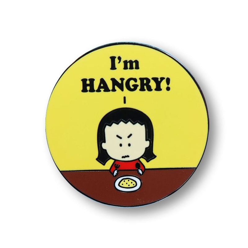 Angry Girl Hangry Pin