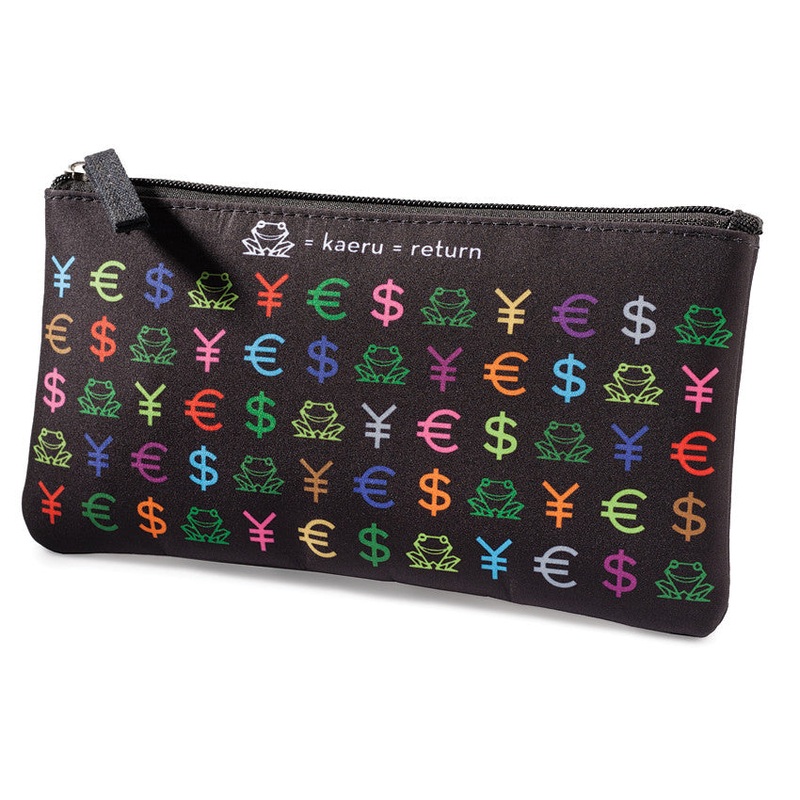 Lucky Kaeru Zipper Pouch