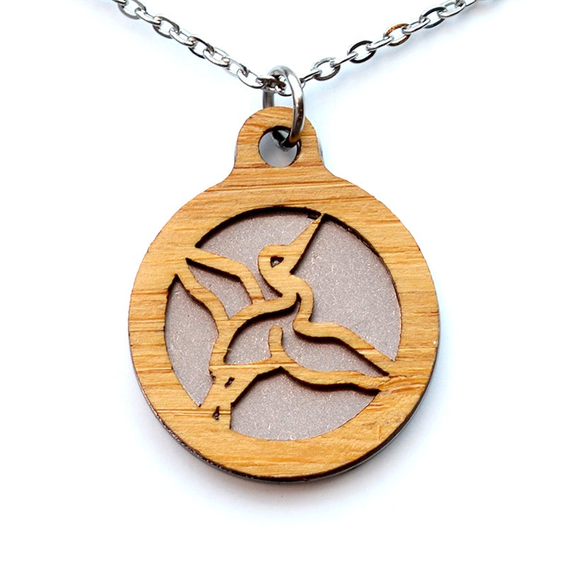 Crane Mon Bamboo Pendant