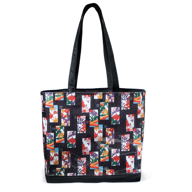 Hanafuda Large Black Tote