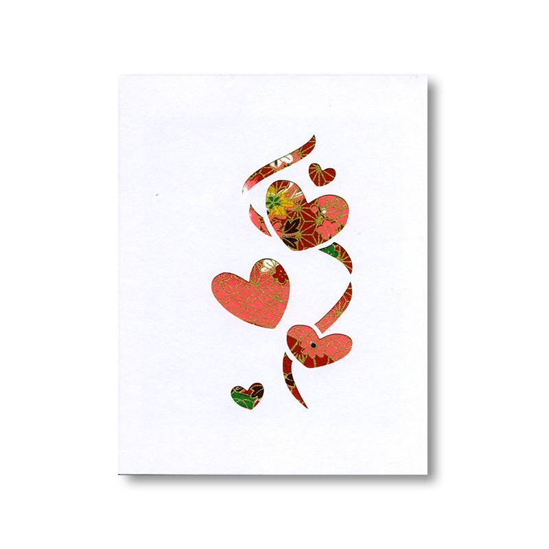 Laser cut Washi Heart Notecard