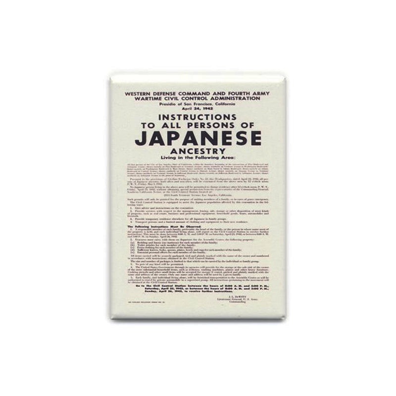 Civilian Exclusion Instructions Magnet