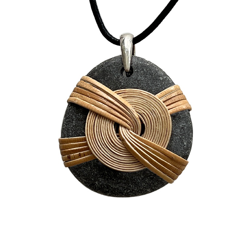 Coil Knot Stone Pendant