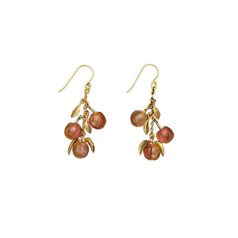 Peach Drop Earrings
