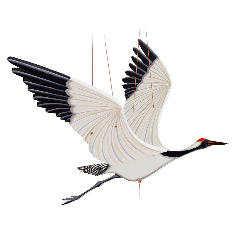 Wooden Crane Mobile