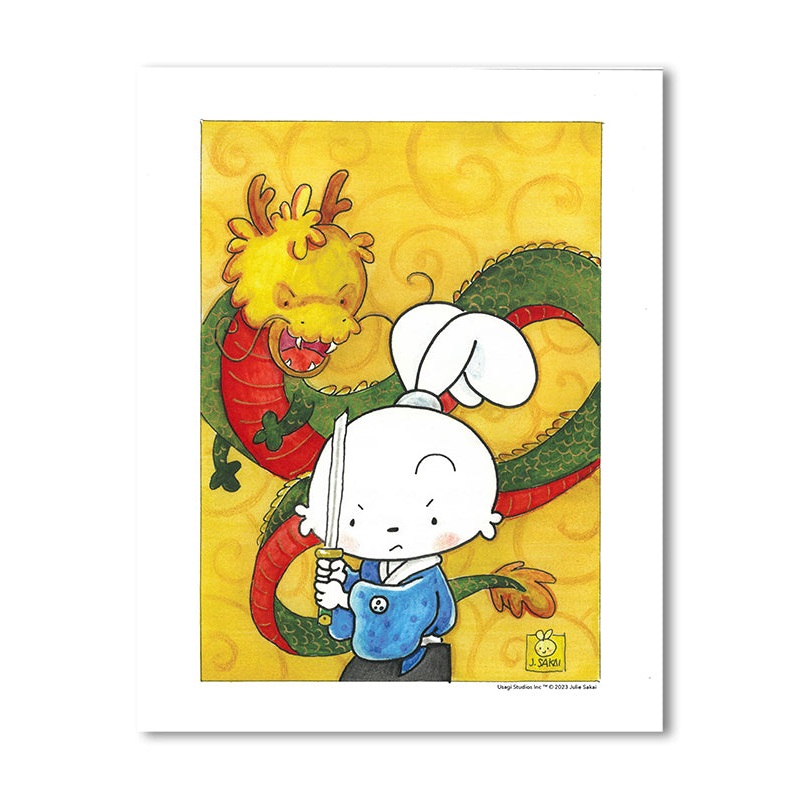 Chibi Usagi Year of the Dragon Print 8×10