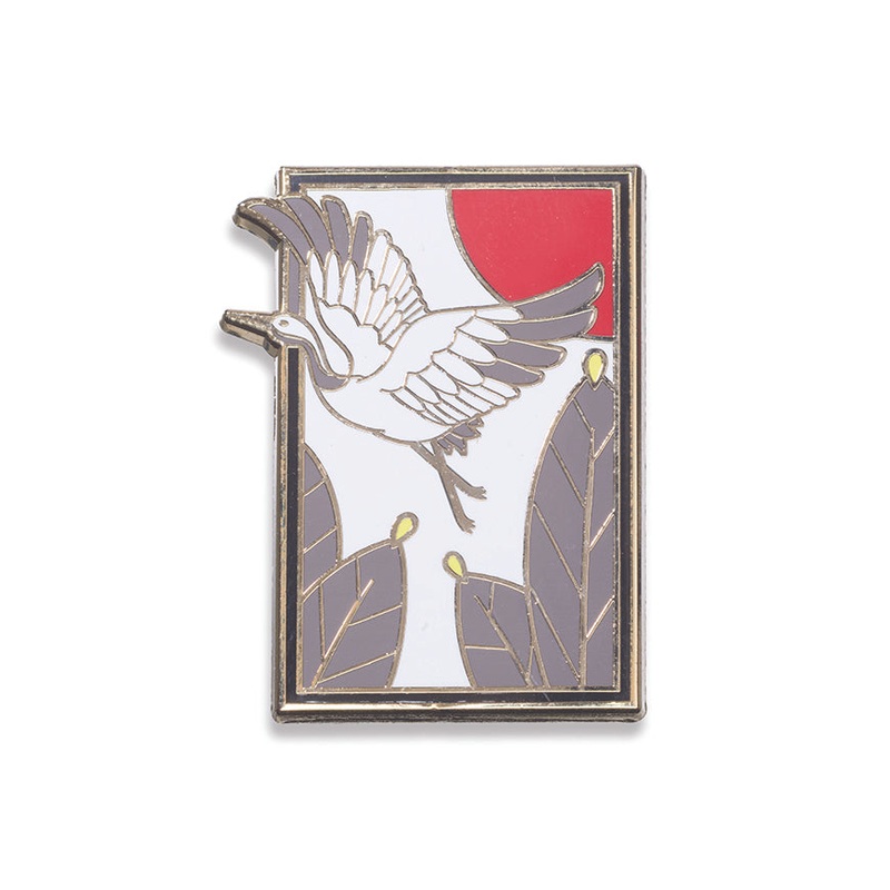 Hanafuda Crane Enamel Pin