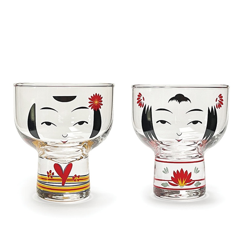 Kokeshi Glasses Gift Set (2)