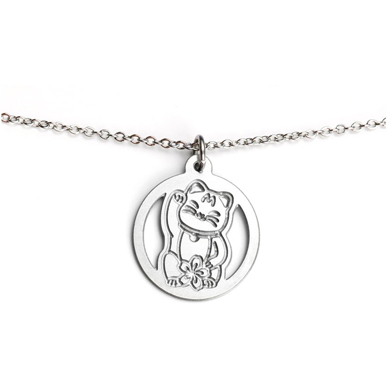 Lucky Cat Stainless Pendant