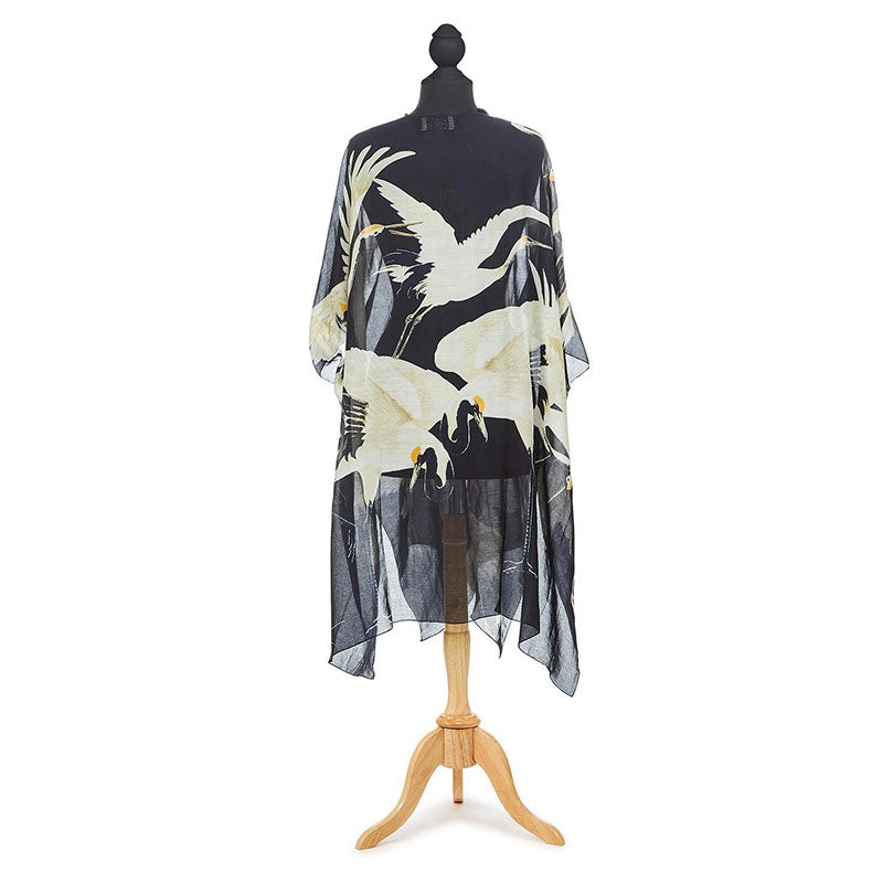 Standing Cranes Long Kimono
