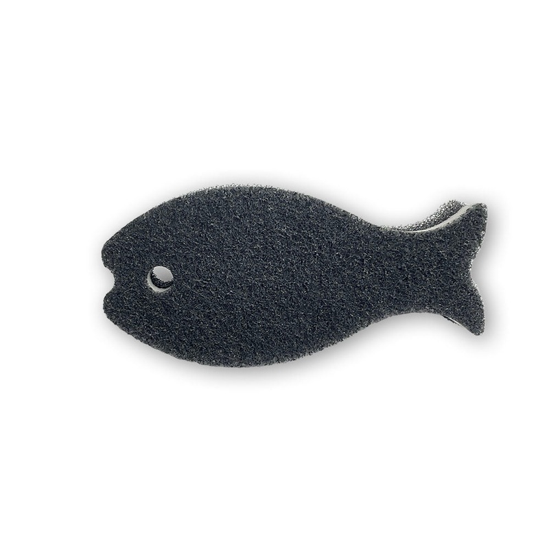 Black Fish Scrubber Sponge