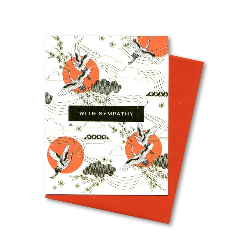 Crane Sympathy Notecard