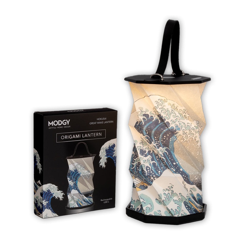 Hokusai Great Wave Origami Lantern