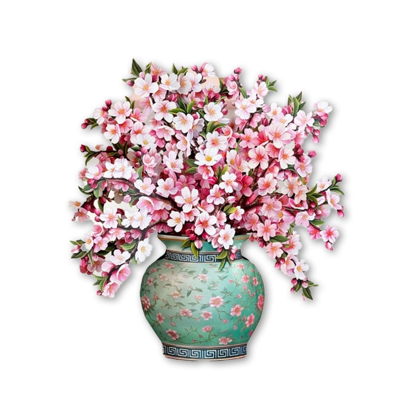 Japanese Sakura Bouquet Pop-up Notecard