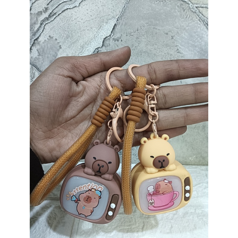 Capybara TV Keychain