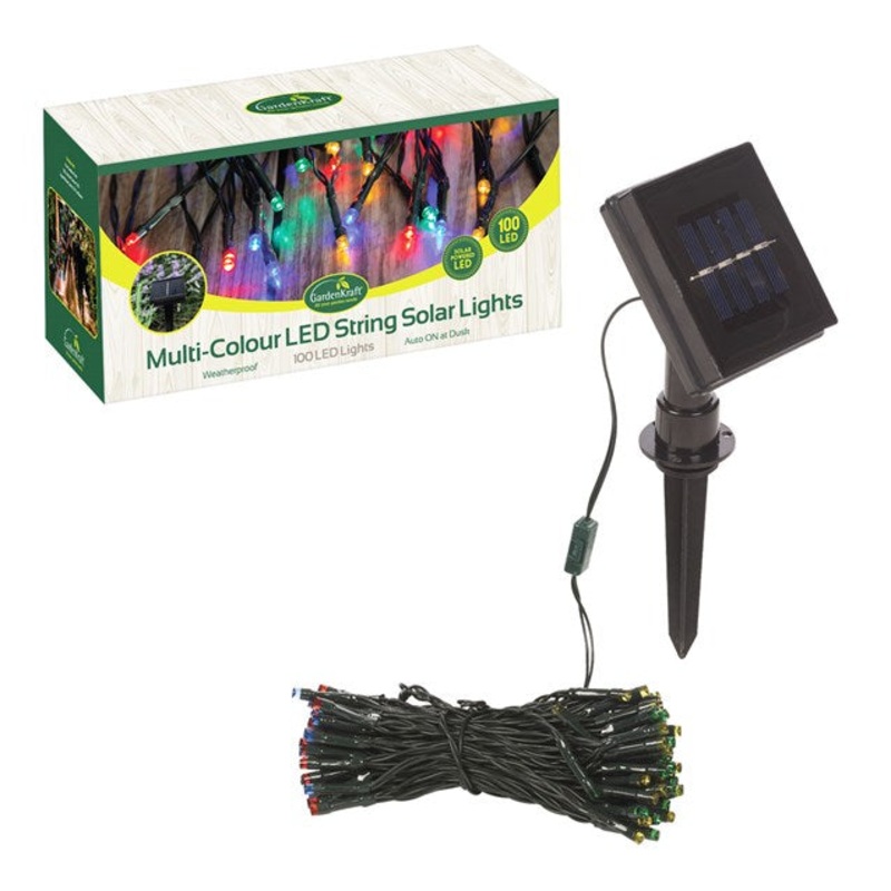100 LED Solar String Lights – Multicolour