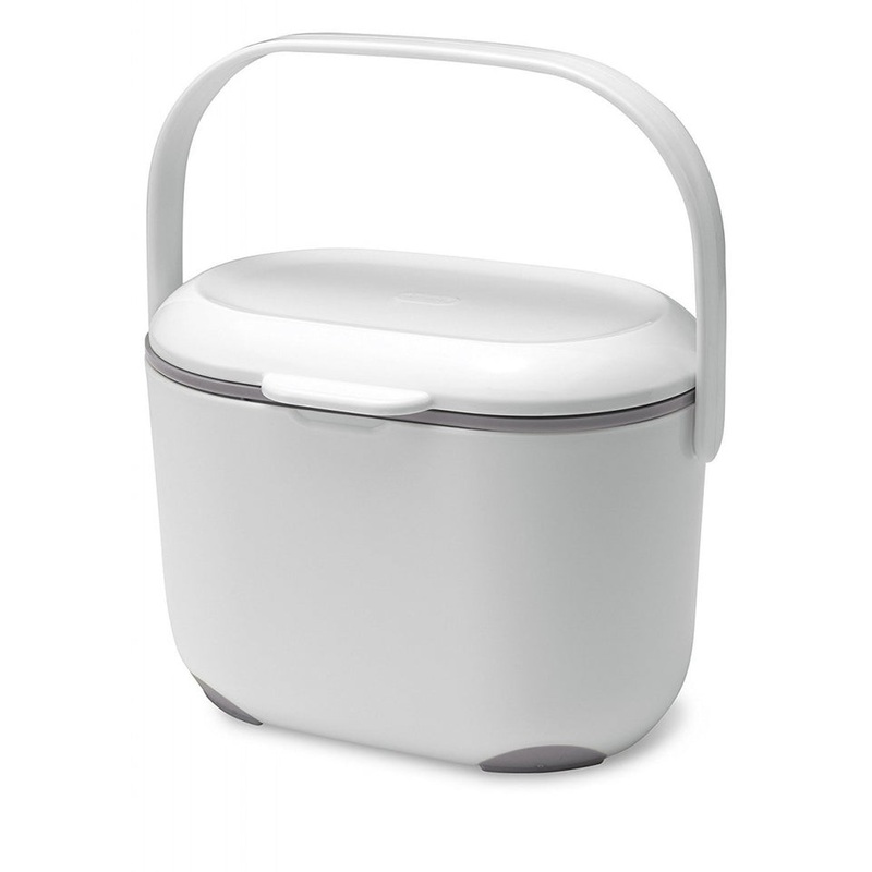Addis 515631 2.5 Litre Kitchen Compost Caddy, White/Grey- 1588