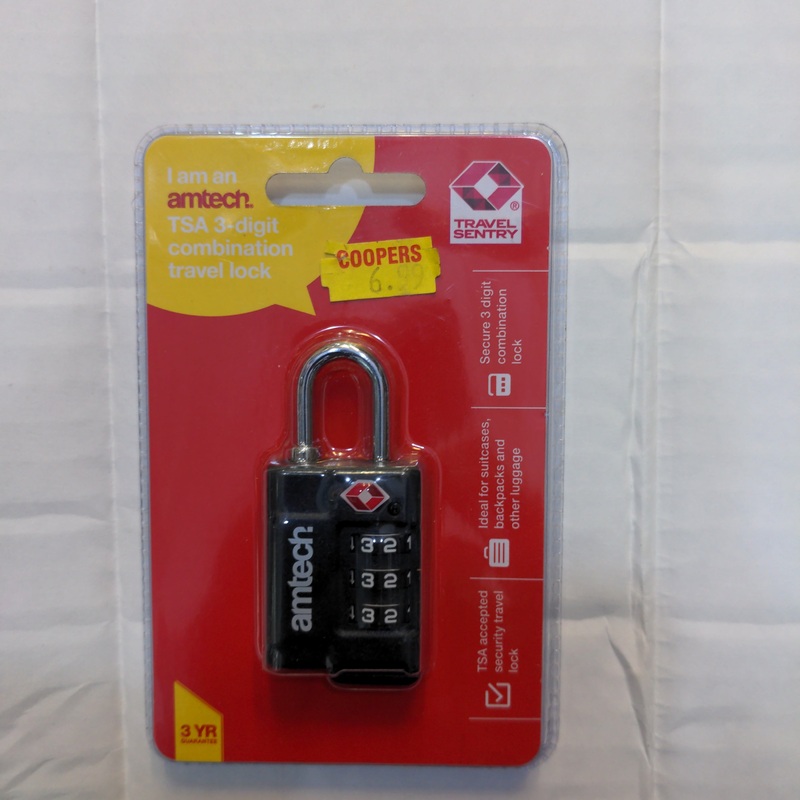 Amtech TSA 3 Digit Combination Lock