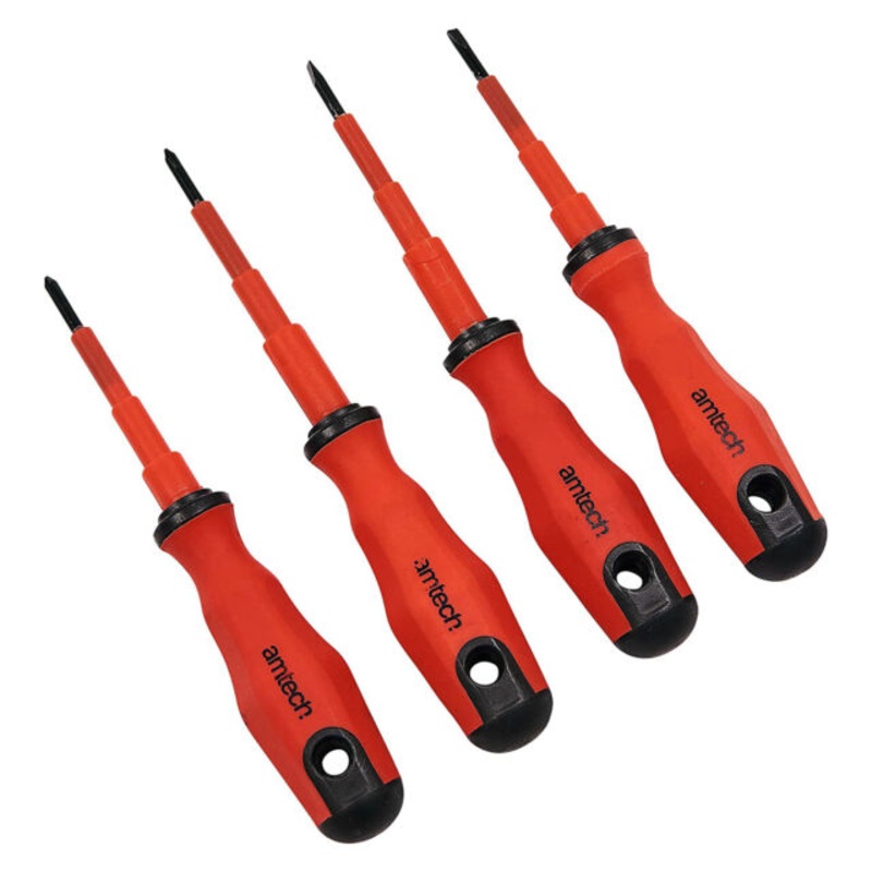 AMTECH INSULATED SCREWDRIVER SET 4PCE