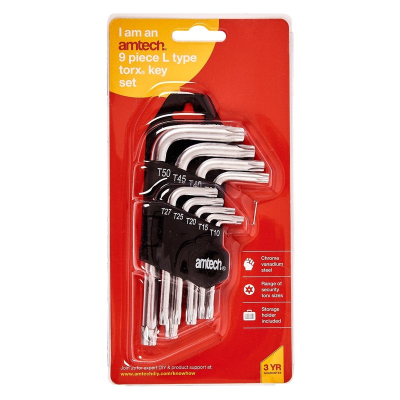 AMTECH TORX KEY OFFSET SET 9PCE