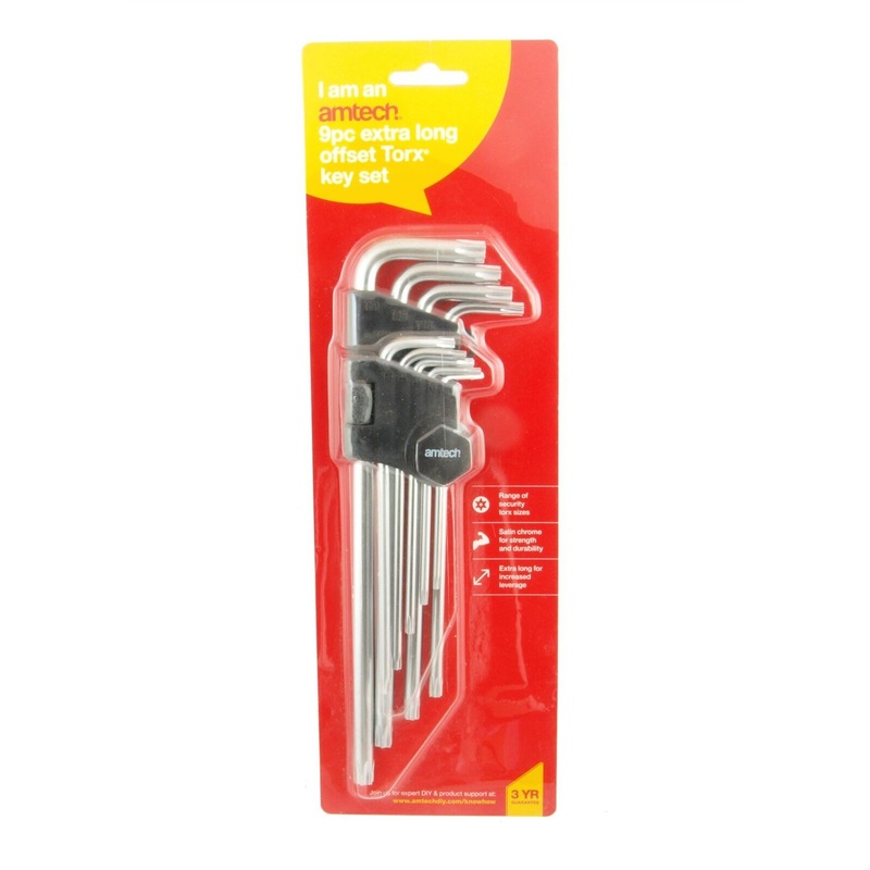 AMTECH TORX KEYS EXTRA LONG 9PCE