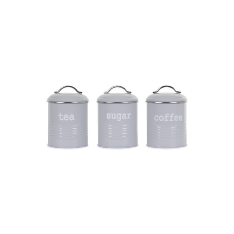 APOLLO SET 3 GREY CANNISTERS