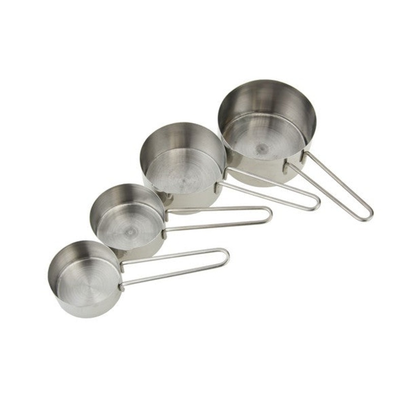 APOLLO SET 4 CARDED MEASURE CUPS STAINLESS STEEL