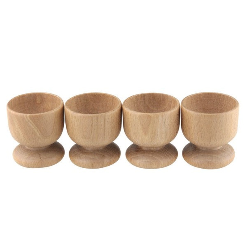 APOLLO SET 4 WOOD EGG CUPS