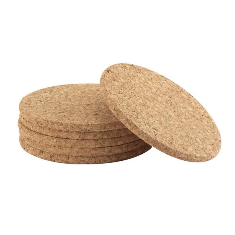 APOLLO SET 6 CORK ROUND COASTER 10CM