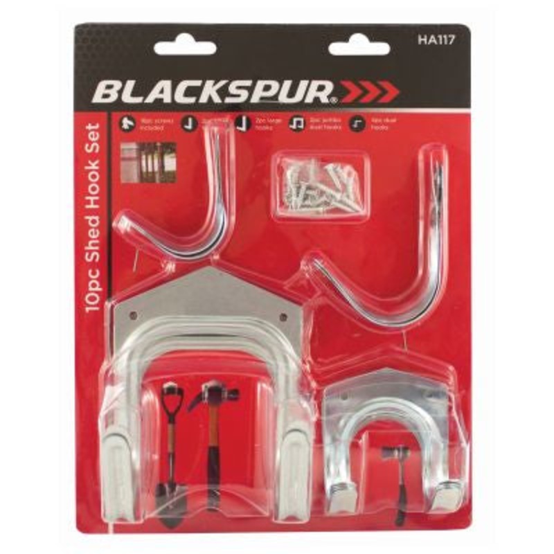 BLACKSPUR 10PCE SHED HOOK SET