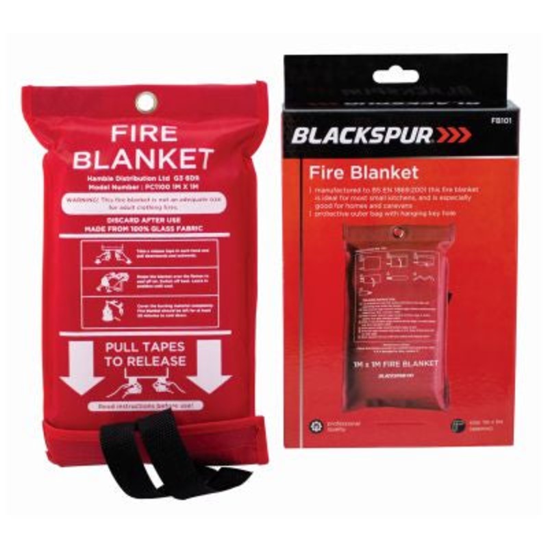BLACKSPUR 1M X 1M FIRE BLANKET