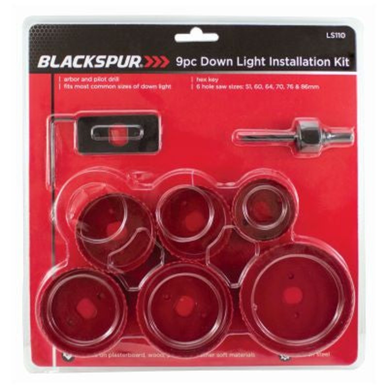 BLACKSPUR 9PCE DOWNLIGHT KIT
