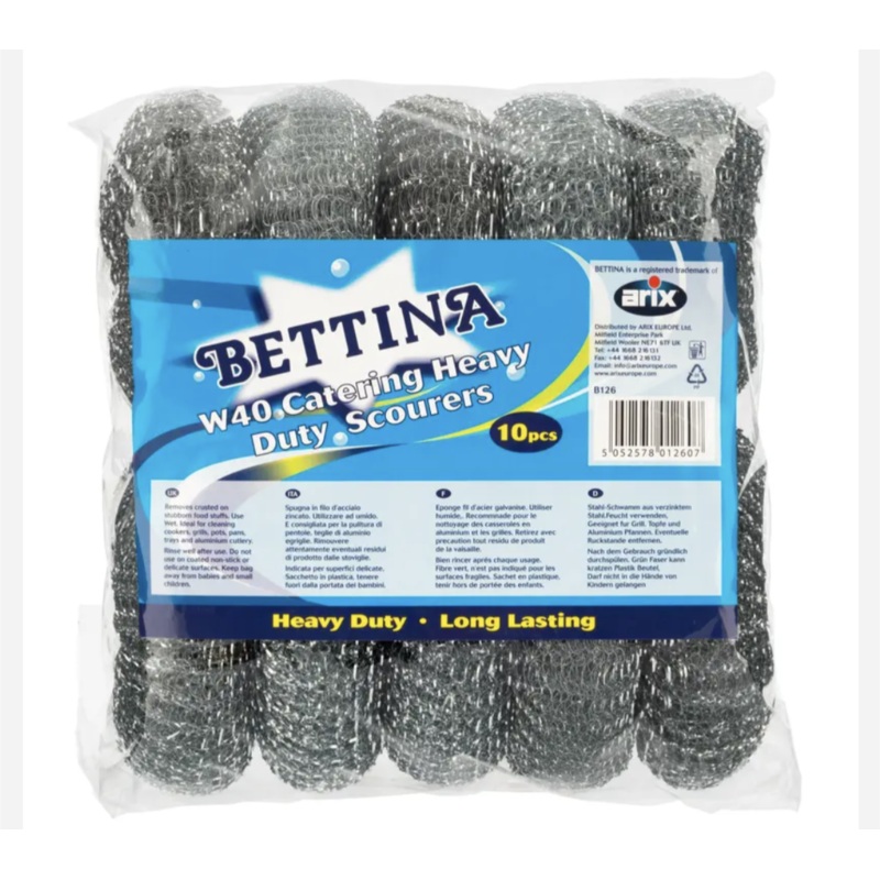 BETTINA 10PC X W40 heavy duty scourers