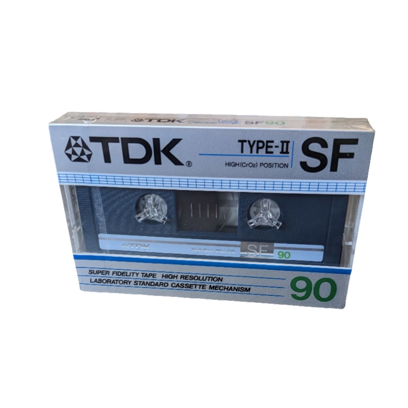 TDK SF-90 VINTAGE CASSETTE. TYPE II. CHROME. 70 uS. NEW SEALED. PERFECT.