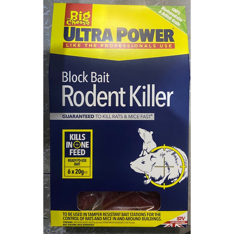 THE BIG CHEESE BLOCK BAIT RODENT KILLER