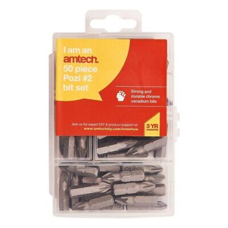 AMTECH DRIVER BITS 50PCE