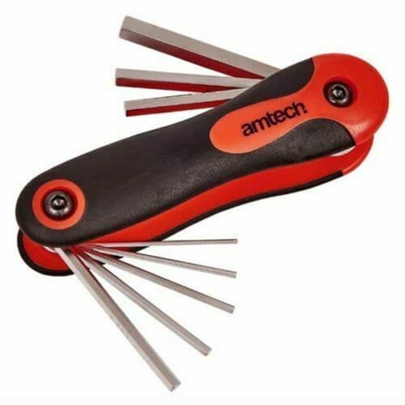 AMTECH HEX KEY FOLDING SET 8PCE