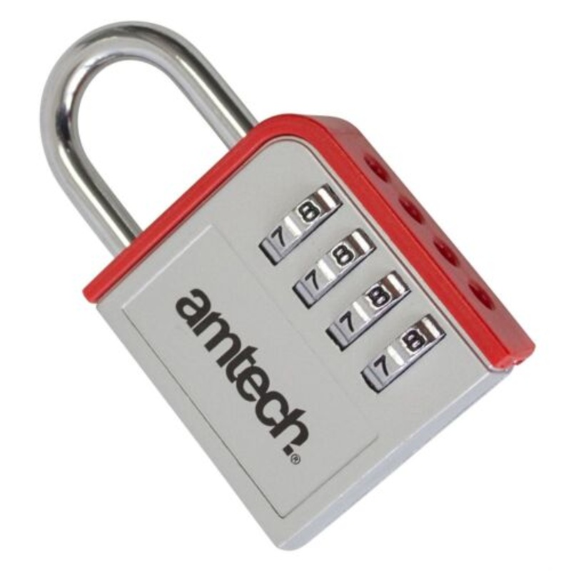 AMTECH PADLOCK 2TONE COLOUR 4 DIGIT COMBI
