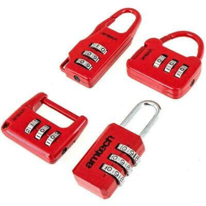 AMTECH PADLOCK  COMBINTION 4PC SET