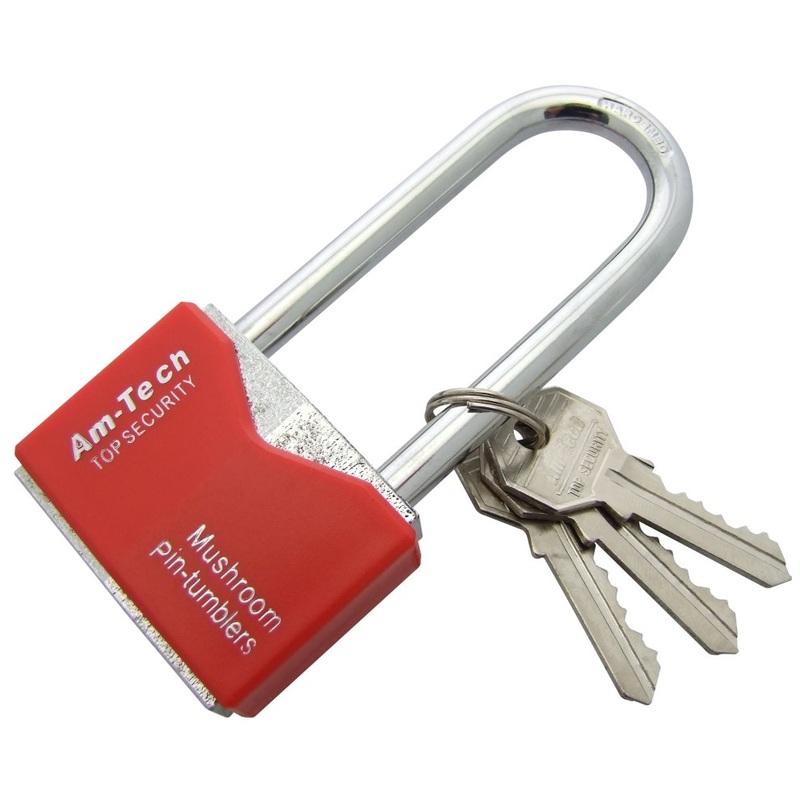 AMTECH PADLOCK LONG SHACKLE IRON 50MM