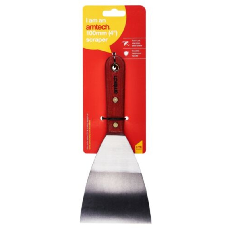 AMTECH  SCRAPER W/HANDLE 4INCH