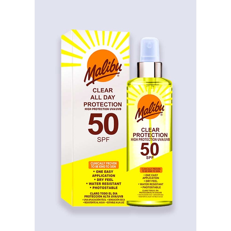 1X Malibu Clear All Day SPF 50 Clear Spray Sun Protection, 250ml