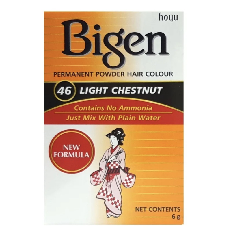 Bigen Permanent Powder Hair Color- Light Chestnut 6g