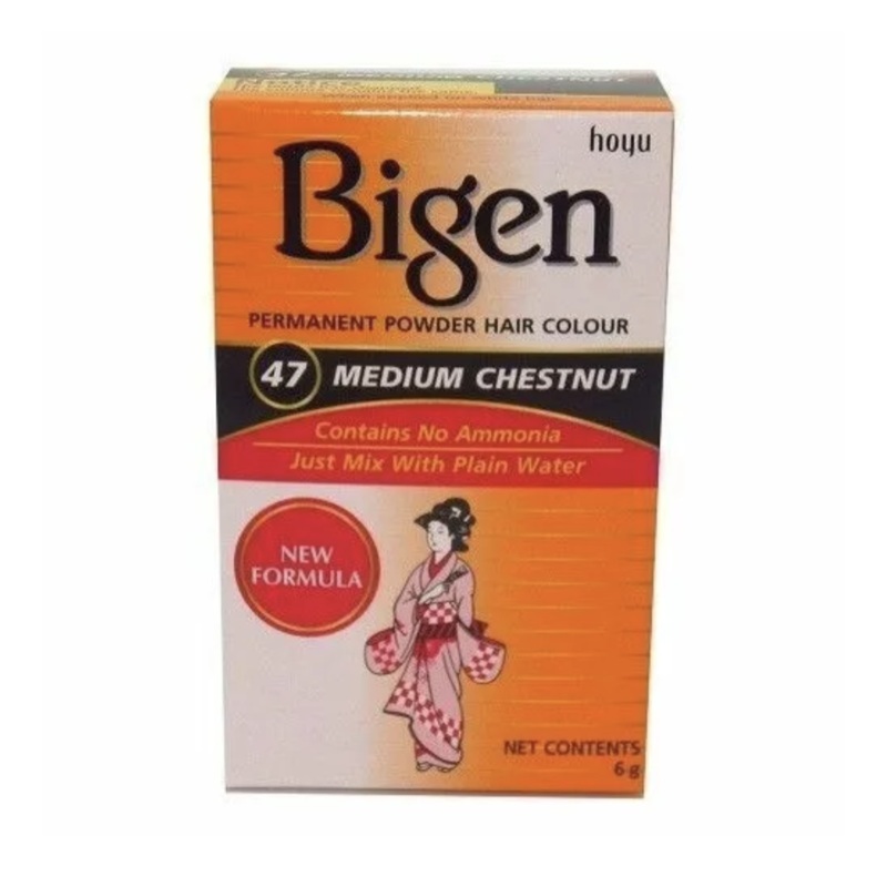 BIGEN PERMANENT POWDER HAIR COLOUR – 47 MEDIUM CHESTNUT