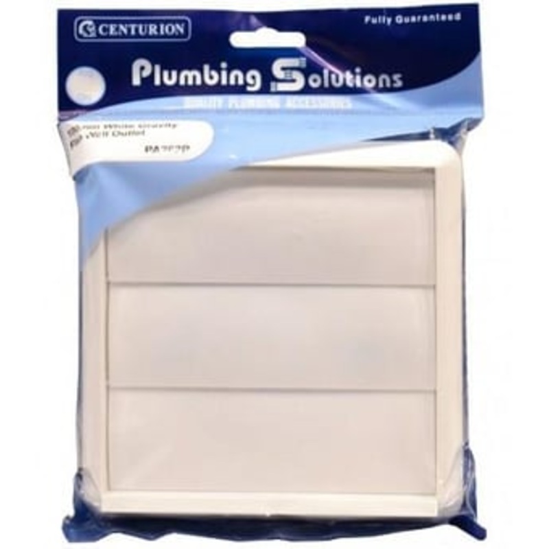 CENTURION PLUMBING SOLUTIONS 100mm WHITE GRAVITY FLAP WALL OUTLET