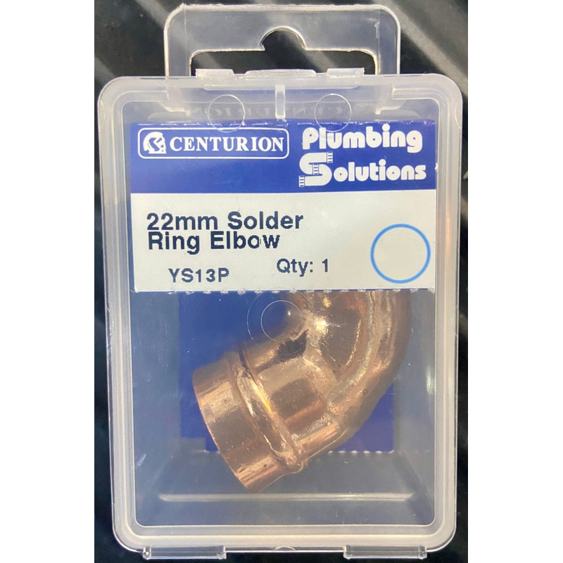 CENTURION PLUMBING SOLUTIONS 22mm SOLDER RING ELBOW