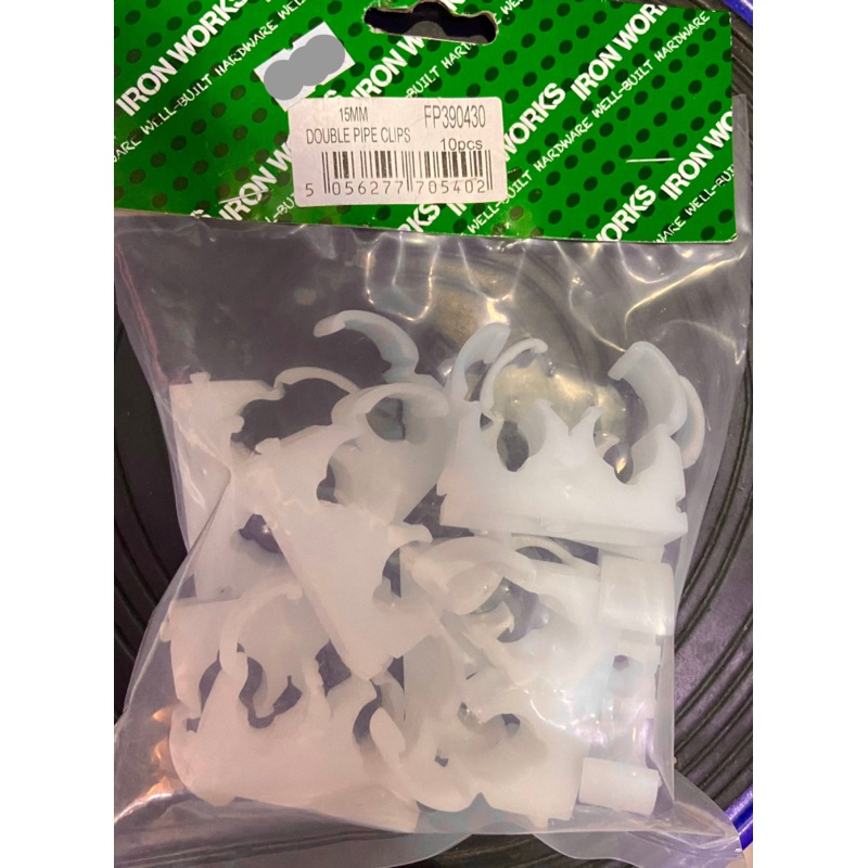 15mm DOUBLE PIPE CLIPS