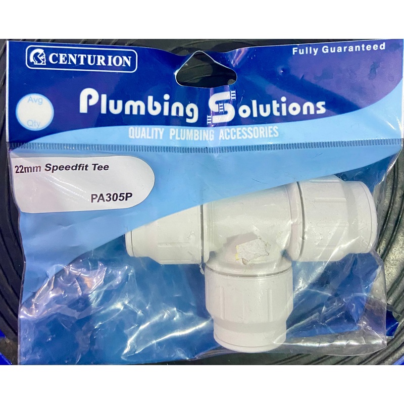 CENTURION PLUMBING SOLUTIONS 22mm SPEEDFIT TEE