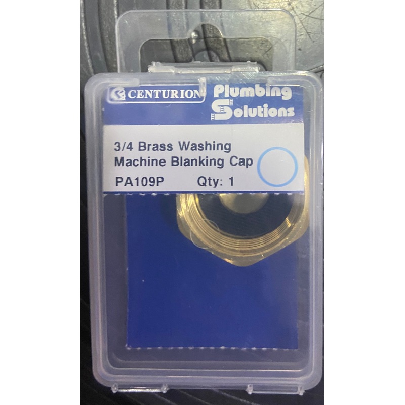 CENTURION PLUMBING SOLUTIONS 3/4 BRASS WASHING MACHINE BLANKING CAP