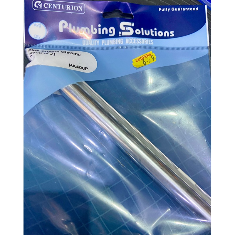 CENTURION PLUMBING SOLUTIONS PIPE COVERS CHROME (pack of 2)